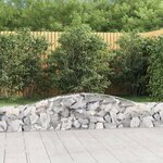 vidaXL Paniers à gabions arqués 9 Pièces 400x30x40/60 cm Fer galvanisé