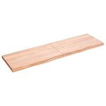 vidaXL Dessus de table marron clair bois chêne massif traité