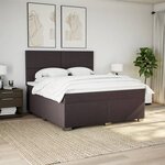 vidaXL Sommier à lattes de lit avec matelas Marron foncé 180x200 cm