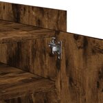 vidaXL Table basse chêne fumé 80x50x50 cm bois d'ingénierie