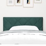 vidaXL Tête de lit LED en velours vert foncé 100 cm