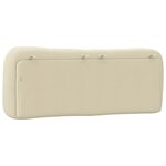 vidaXL Coussin de tête de lit crème 140 cm tissu