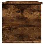 vidaXL Boîte de rangement chêne fumé 102x35x35 cm bois d'ingénierie