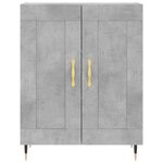 vidaXL Buffet haut Gris béton 69 5x34x180 cm Bois d'ingénierie