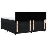 vidaXL Sommier à lattes de lit et matelas Noir 200x200 cm Velours