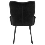 vidaXL Chaises à manger lot de 2 Noir Velours