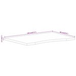 vidaXL Dessus de bureau avec courbe 120x60x2 5 cm manguier massif brut
