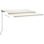 vidaXL Auvent automatique avec capteur de vent et LED 400x300 cm Crème