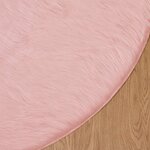 vidaXL Tapis en fausse Tafalla Rose Ø 100 cm Polyester