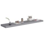 vidaXL Étagères murales flottantes 4 Pièces gris 120x23 5x3 8 cm MDF