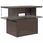 vidaXL Salon de jardin avec coussins 7Pièces marron résine tressée acacia