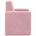 vidaXL Canapé pour enfants Rose Peluche douce