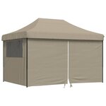 vidaXL Tente de fête 279 x 410 x 315 cm Taupe Tissu Oxford