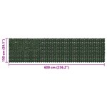 vidaXL Écran de balcon avec feuilles Vert foncé 600 x 150 cm