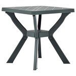 vidaXL Table de bistro Vert 70x70x72 cm Plastique