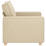 vidaXL Canapé-chaise Crème 60 cm Tissu