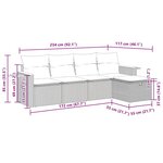 vidaXL Salon de jardin avec coussins 5 Pièces beige résine tressée
