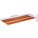 vidaXL Dessus de table bois massif d'acacia 15-16 mm 60x140 cm