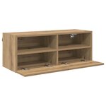 vidaXL Meubles TV muraux 2 Pièces Chêne artisanal 80 x 30 x 30 cm