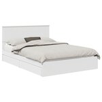 vidaXL Lit de Rangement Blanc 140 x 190 cm Bois d'ingénierie