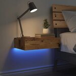 vidaXL Table de chevet vieux bois 60x35 cm bois d'ingénierie