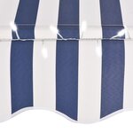 vidaXL Auvent manuel rétractable avec LED 200 cm Bleu et blanc