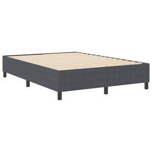 vidaXL Cadre de lit plateforme Gris foncé 140 x 190 cm tissu