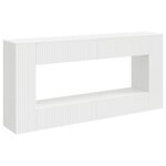 vidaXL Table console Rayé Blanc 155 x 29 x 74 cm Bois d’ingénierie