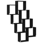 Meuble mural vidaXL en chêne noir 90x15x119 5 cm en bois d'ingénierie