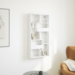 vidaXL Armoire murale blanc 50x15x100 cm bois d'ingénierie