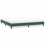 vidaXL Cadre de lit sans matelas vert foncé 200x220 cm velours