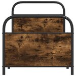 vidaXL Cadre de lit sans matelas 80x200cm chêne fumé bois d'ingénierie