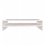 vidaXL Support de moniteur Blanc 50x24x13 cm Bois de pin solide