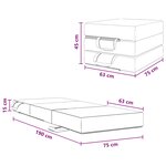 vidaXL Canapé-lit pliable 75 x 63 x 45 cm Gris clair