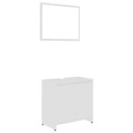 vidaXL Ensemble de meubles de bain 3 Pièces Blanc Bois d'ingénierie