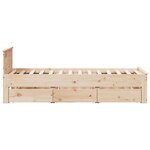 vidaXL Cadre de lit sans matelas avec tête de lit 90x190 cm pin massif