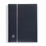 Classeur Leder cuir véritable 64 pages noires pour timbres. Couleur - Bleu
