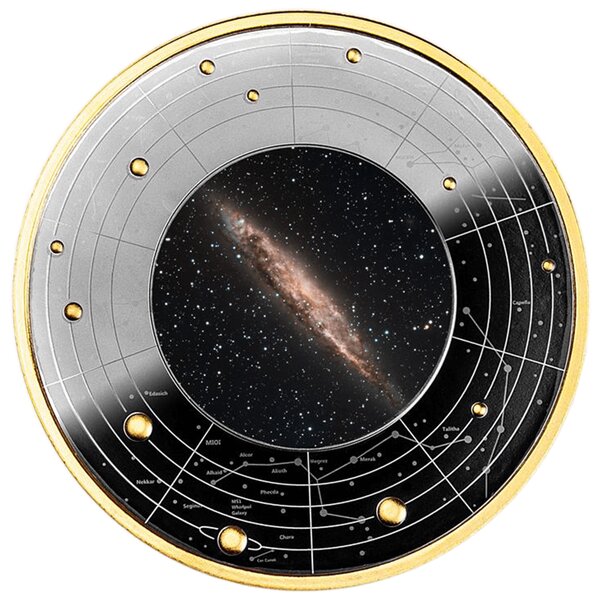 NGC 4945 Galaxy Galaxies Pièce d'argent 500 Francs CFA Cameroun 2024