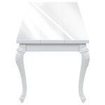 vidaXL Table à manger 179x89x81 cm Blanc brillant