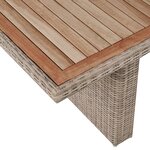 vidaXL Salon de jardin avec coussins 7 Pièces Résine tressée Marron