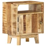 vidaXL Table de chevet 40x30x50 cm Bois de manguier brut
