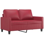 vidaXL Ensemble de canapés 4 Pièces et coussins Rouge bordeaux Similicuir