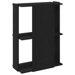 vidaXL Bibliothèque à 3 niveaux noir 60x30x80 cm bois d'ingénierie