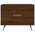 vidaXL Table basse Chêne marron 50x50x40 cm Bois d'ingénierie