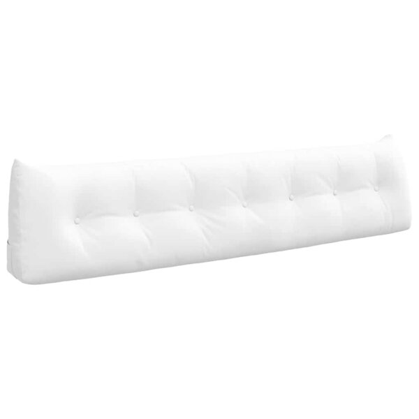 vidaXL Coussin de Dos Blanc 200 x 24 x 50 cm tissu