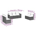vidaXL Salon de jardin avec coussins 7 Pièces beige résine tressée