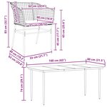 vidaXL Ensemble à manger de jardin coussins 7Pièces noir poly rotin verre