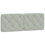 vidaXL Lit avec matelas gris clair 120x200 cm velours