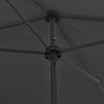 vidaXL Parasol de plage anthracite 200x125 cm