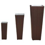 vidaXL Ensemble d'extérieur 3 pc 30 x 30 x 80 cm Métал